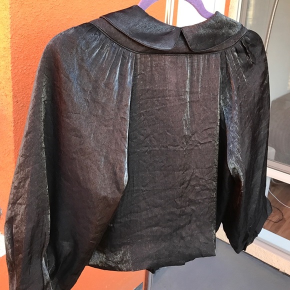 💕x2HP💕 black cropped dressy jacket - Picture 8 of 9